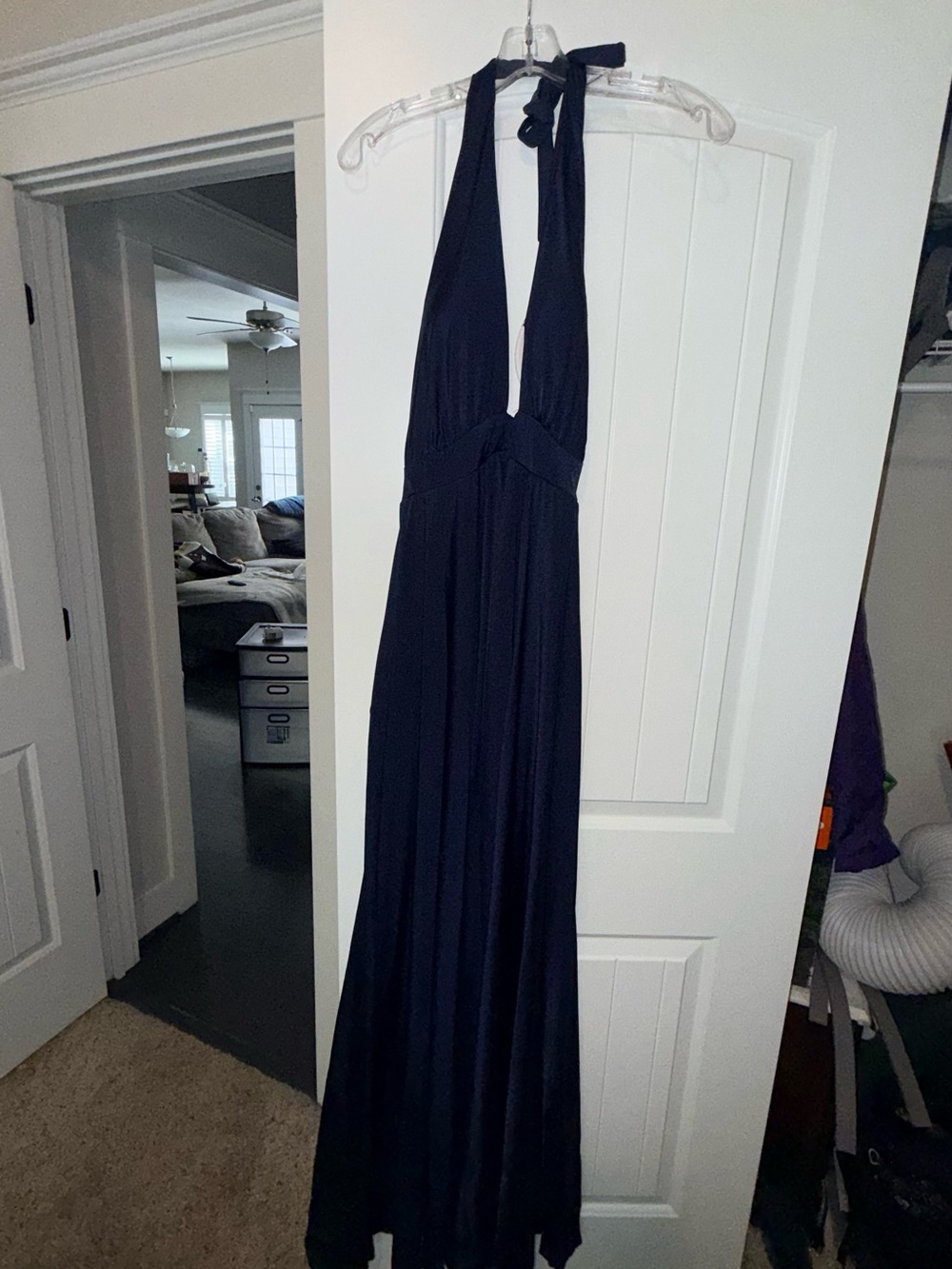 Women’s Navy Halter One-Piece Dress